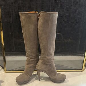 GUCCI SUEDE  BOOTS SUEDE ZIPPER DOWN BACK